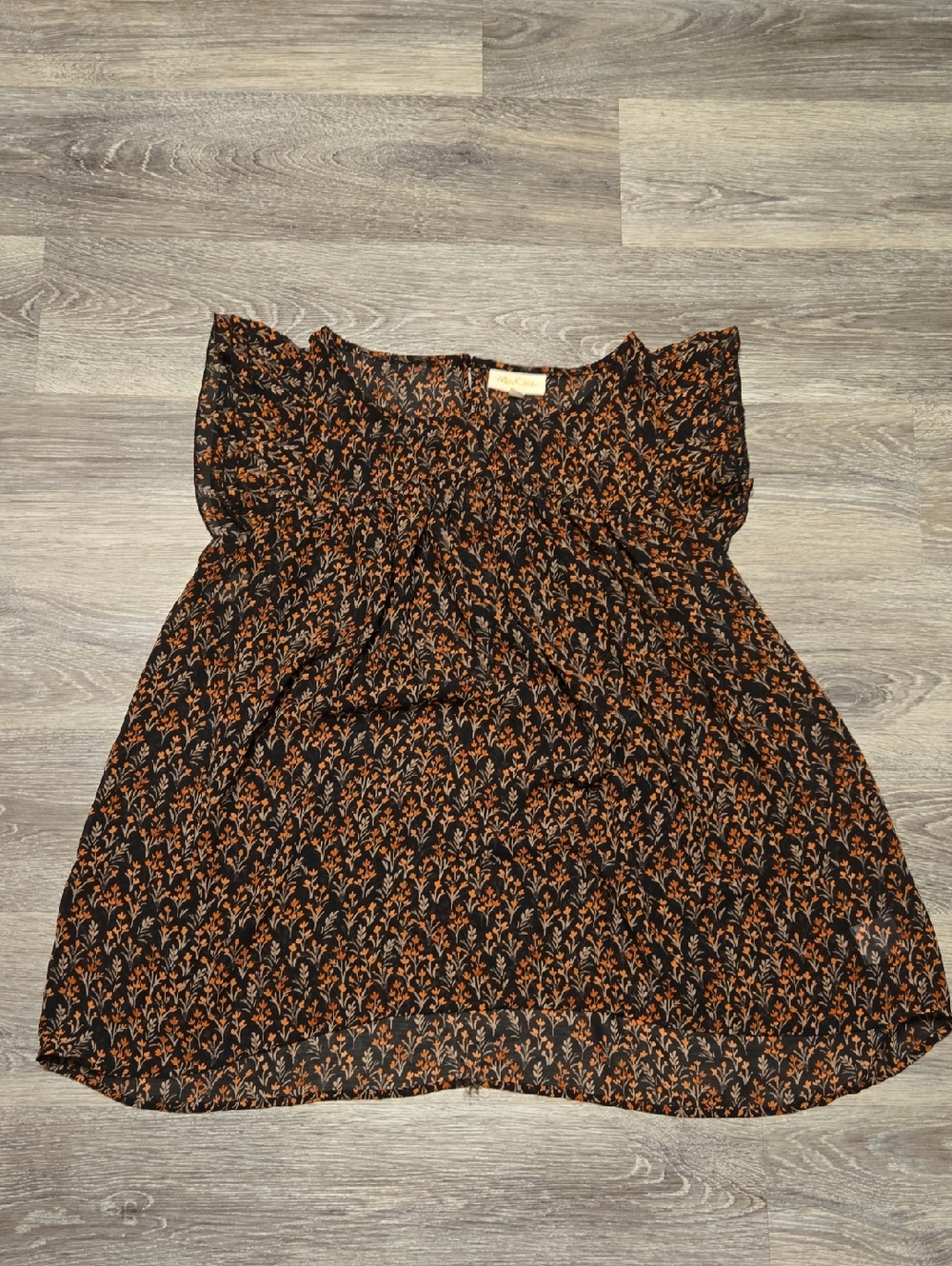 Modcloth Babydoll Patterned Top Sz 1X